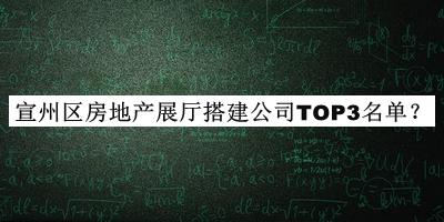 宣州區(qū)房地產(chǎn)展廳搭建公司TOP3名單推出，閱后既刪
